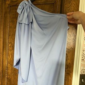 Aidan Mattox one shoulder mermaid gown in cool wisteria, size 14